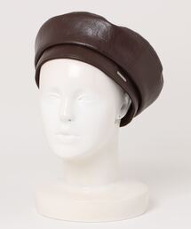 OVERRIDE | OVERRIDE  FAKE LEATHER BERET SGP / オーバーライド(ハンチング/ベレー帽)