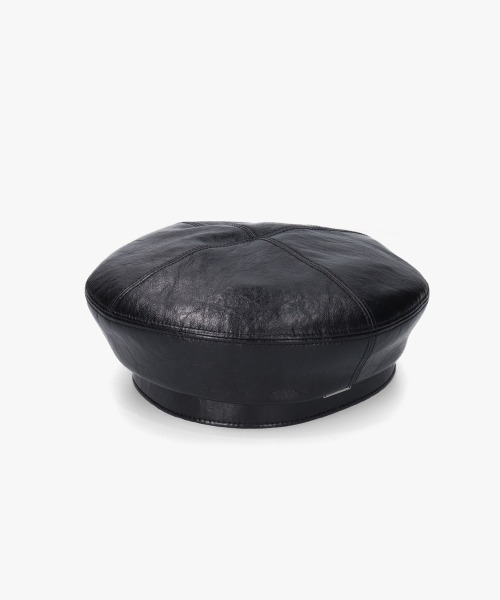 【セール】OVERRIDE FAKE LEATHER BERET SGP / オーバーライド（ハンチング/ベレー帽）｜OVERRIDE（オーバーライド）