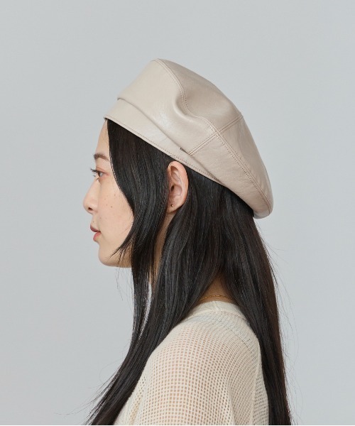 【セール】OVERRIDE FAKE LEATHER BERET SGP / オーバーライド（ハンチング/ベレー帽）｜OVERRIDE（オーバーライド）
