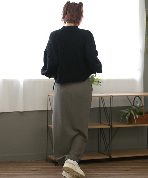 Hurley （ハーレー）の「Hurley/ハーレー クロップド丈 セーター WCKT242007（ニット/セーター・レディース・ブラウン/ホワイト/ブラック・FREE）」の12枚目の写真