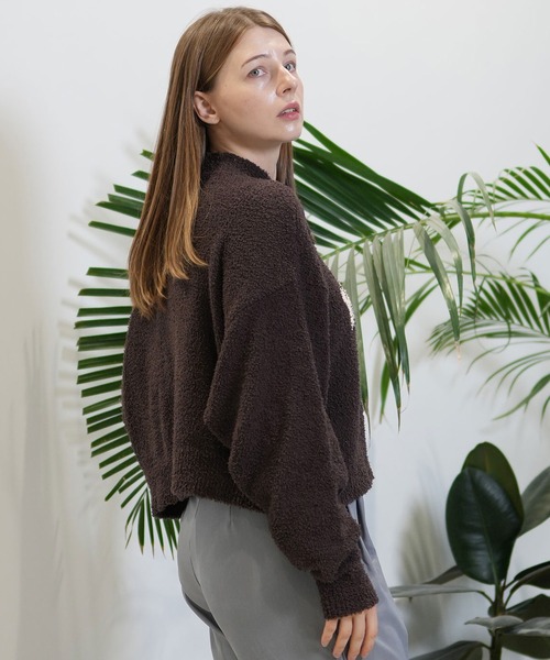 Hurley （ハーレー）の「Hurley/ハーレー クロップド丈 セーター WCKT242007（ニット/セーター・レディース・ブラウン/ホワイト/ブラック・FREE）」の14枚目の写真