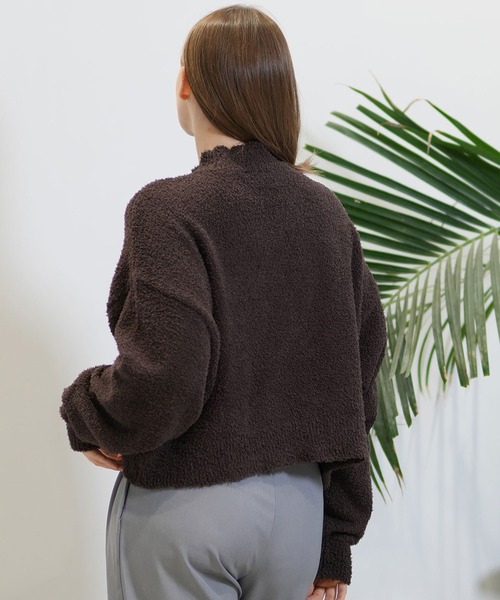 Hurley （ハーレー）の「Hurley/ハーレー クロップド丈 セーター WCKT242007（ニット/セーター・レディース・ブラウン/ホワイト/ブラック・FREE）」の15枚目の写真