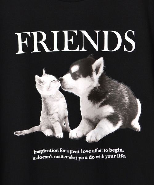 Revo.（レボ）の「spiritoso スピリトーゾ FRIENDS シートプリントTシャツ（Tシャツ/カットソー・レディース・ブラック/ホワイト・M/L）」の6枚目の写真