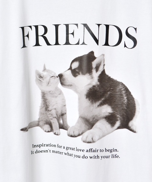 Revo.（レボ）の「spiritoso スピリトーゾ FRIENDS シートプリントTシャツ（Tシャツ/カットソー・レディース・ブラック/ホワイト・M/L）」の4枚目の写真