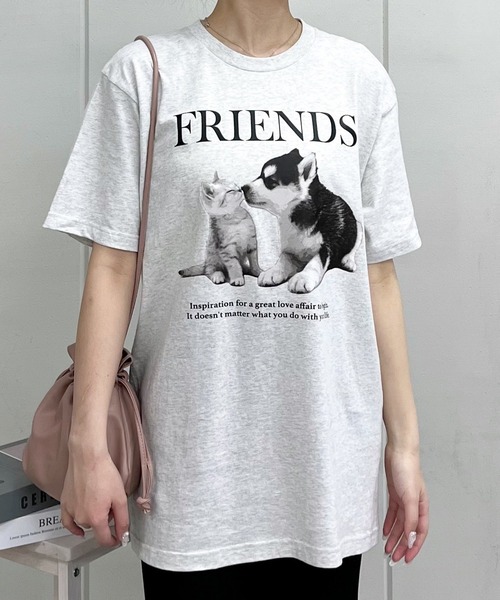 Revo.（レボ）の「spiritoso スピリトーゾ FRIENDS シートプリントTシャツ（Tシャツ/カットソー・レディース・ブラック/ホワイト・M/L）」の11枚目の写真