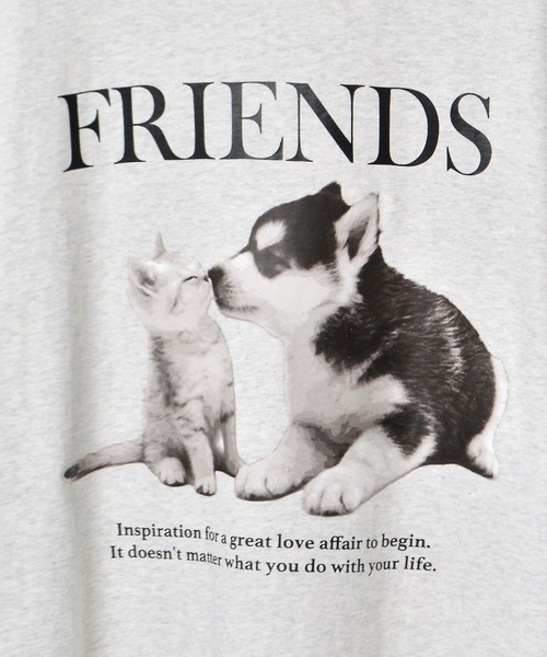 Revo.（レボ）の「spiritoso スピリトーゾ FRIENDS シートプリントTシャツ（Tシャツ/カットソー・レディース・ブラック/ホワイト・M/L）」の5枚目の写真
