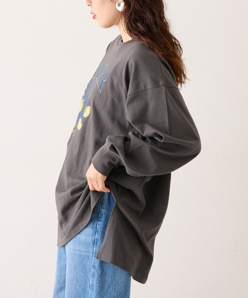 CIAOPANIC TYPY（チャオパニックティピー）の「アソートプリントロンTEE（Tシャツ/カットソー・レディース・チャコールグレー/グレー/ブラック/グレー系その他/ホワイト系その他/ホワイト・ONE SIZE）」の9枚目の写真