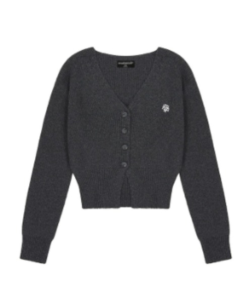 muahmuah(ムーアムーア)の「A'GEM/9 × .kom 『muah muah/ムーアムーア』 STITCH WOOL KNIT CROP CARDIGAN/ウールニットクロップカーディガン(カーディガン/ボレロ・レディース・ブラック/チャコールグレー/ベージュ・FREE)」の18枚目の写真