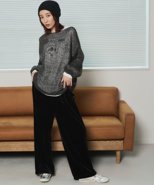 Auntie Rosa Holiday（アンティローザホリデー）の「2WAYベロアイージーパンツ（その他パンツ・レディース・ブラック/ベージュ・FREE）」の7枚目の写真