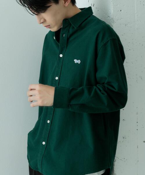 ITEMS URBANRESEARCH（アイテムズ アーバンリサーチ）の「FOX Youth ワンポイント シャツ（シャツ/ブラウス・メンズ・アイボリー/ネイビー/グリーン・LARGE/MEDIUM）」の2枚目の写真