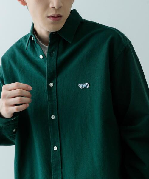 ITEMS URBANRESEARCH（アイテムズ アーバンリサーチ）の「FOX Youth ワンポイント シャツ（シャツ/ブラウス・メンズ・アイボリー/ネイビー/グリーン・LARGE/MEDIUM）」の15枚目の写真