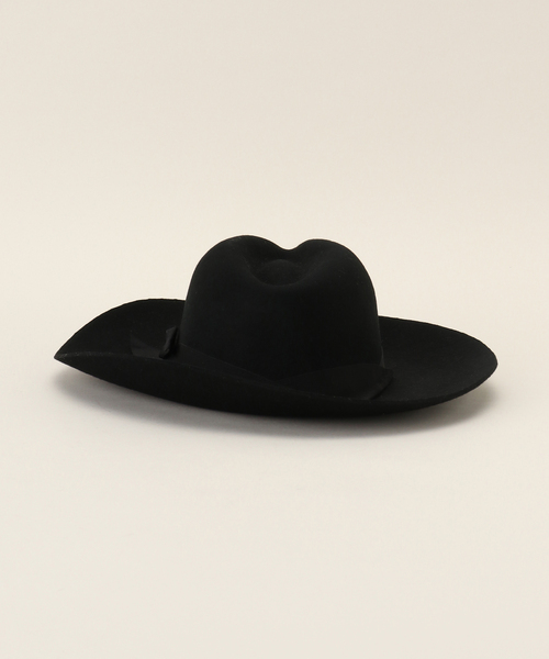 SENSI STUDIO(センシスタジオ)の「SENSI STUDIO/センシ スタジオ 別注 LONG BRIM FELTED HAT(ハット)(ハット・レディース・ブラック・FREE)」の4枚目の写真