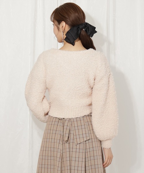 WILLSELECTION（ウィルセレクション）の「テディヤーンニットカーディガン（カーディガン/ボレロ・レディース・オフホワイト/ベージュ/ブラック/ピンク・FREE）」の22枚目の写真