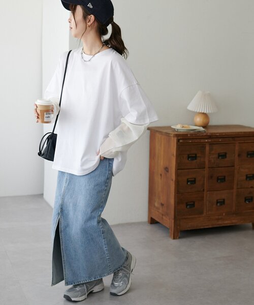 tシャツ 「DIDOT.」レイヤードビッグロンT レディース メンズ WEB限定】レイヤードビッグロンT（Tシャツ/カットソー