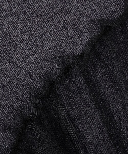 【セール】【洗える】チュールコンビ プルオーバーニット（ニット/セーター）｜Feroux（フェルゥ）