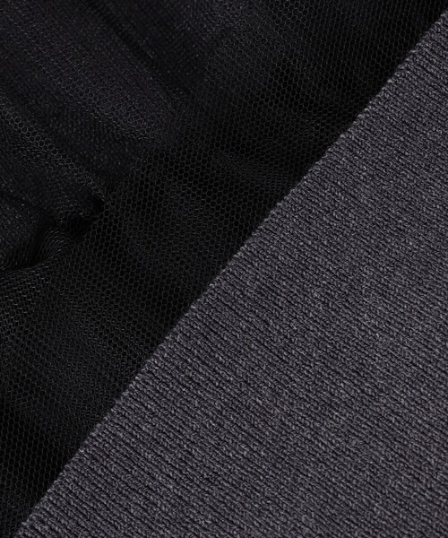 【セール】【洗える】チュールコンビ プルオーバーニット（ニット/セーター）｜Feroux（フェルゥ）