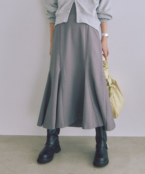 VIS（ビス）の「美easyウーリッシュバックレースアップマーメイドSK（スカート・レディース・グレー/ブラック/ベージュ/キナリ・L/S/M/SS）」の4枚目の写真