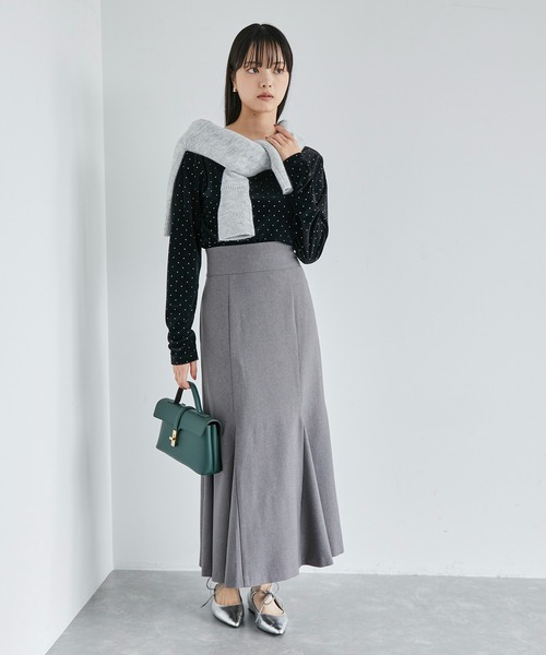 VIS（ビス）の「美easyウーリッシュバックレースアップマーメイドSK（スカート・レディース・グレー/ブラック/ベージュ/キナリ・L/S/M/SS）」の20枚目の写真