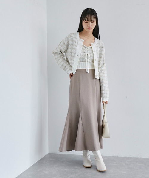 VIS（ビス）の「美easyウーリッシュバックレースアップマーメイドSK（スカート・レディース・グレー/ブラック/ベージュ/キナリ・L/S/M/SS）」の21枚目の写真