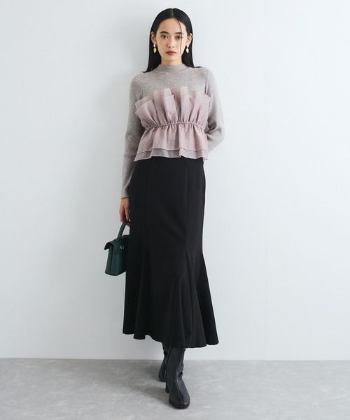 VIS（ビス）の「美easyウーリッシュバックレースアップマーメイドSK（スカート・レディース・グレー/ブラック/ベージュ/キナリ・L/S/M/SS）」の14枚目の写真