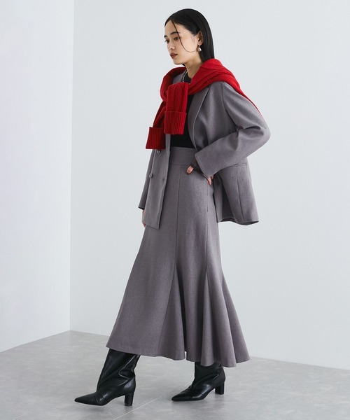 VIS（ビス）の「美easyウーリッシュバックレースアップマーメイドSK（スカート・レディース・グレー/ブラック/ベージュ/キナリ・L/S/M/SS）」の9枚目の写真