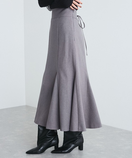 VIS（ビス）の「美easyウーリッシュバックレースアップマーメイドSK（スカート・レディース・グレー/ブラック/ベージュ/キナリ・L/S/M/SS）」の6枚目の写真