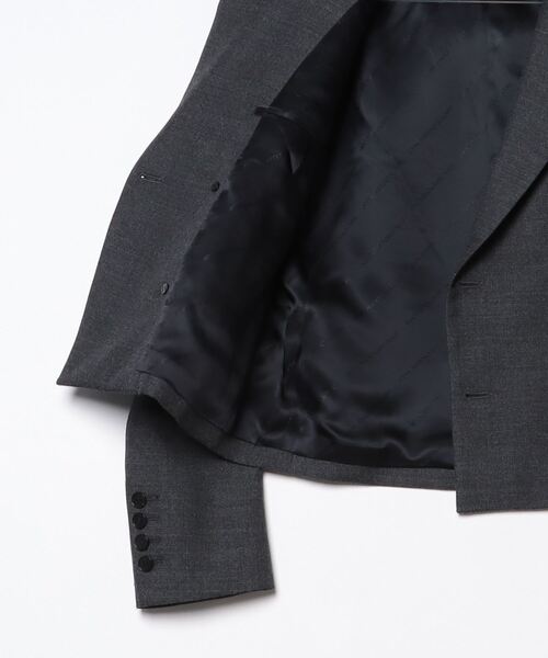 JOHN LAWRENCE SULLIVAN（ジョンローレンスサリバン）の「WOOL GABARDINE SPENCER JACKET（テーラードジャケット・メンズ・ブラック/グレー・44/46）」の4枚目の写真