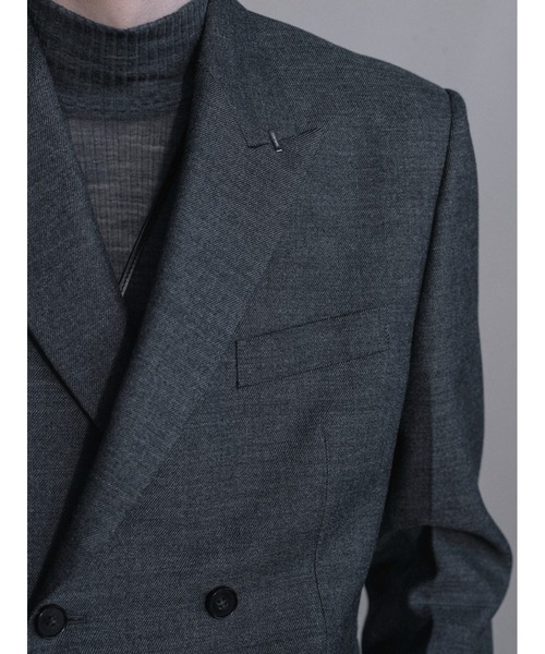 JOHN LAWRENCE SULLIVAN（ジョンローレンスサリバン）の「WOOL GABARDINE SPENCER JACKET（テーラードジャケット・メンズ・ブラック/グレー・44/46）」の6枚目の写真