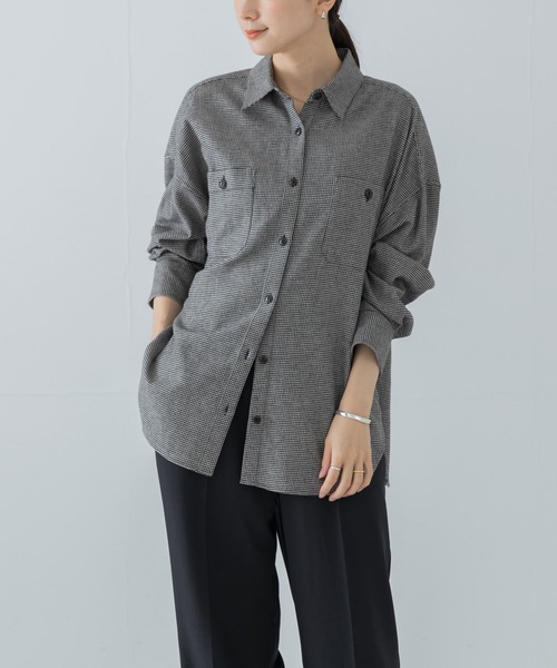 URBAN RESEARCH（アーバンリサーチ）の「キモウチェックシャツ（シャツ/ブラウス・レディース・ホワイト系その他/ブルー系その他/ブラック系その他・FREE）」の2枚目の写真