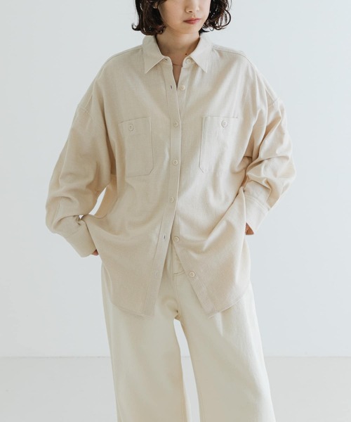 URBAN RESEARCH（アーバンリサーチ）の「キモウチェックシャツ（シャツ/ブラウス・レディース・ホワイト系その他/ブルー系その他/ブラック系その他・FREE）」の6枚目の写真