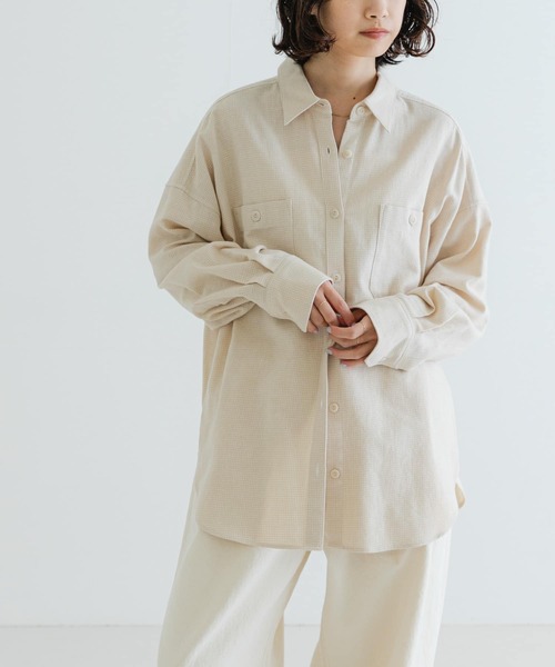 URBAN RESEARCH（アーバンリサーチ）の「キモウチェックシャツ（シャツ/ブラウス・レディース・ホワイト系その他/ブルー系その他/ブラック系その他・FREE）」の7枚目の写真