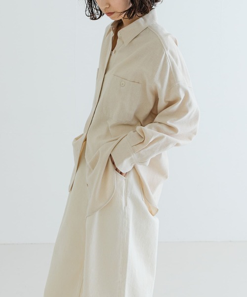 URBAN RESEARCH（アーバンリサーチ）の「キモウチェックシャツ（シャツ/ブラウス・レディース・ホワイト系その他/ブルー系その他/ブラック系その他・FREE）」の8枚目の写真