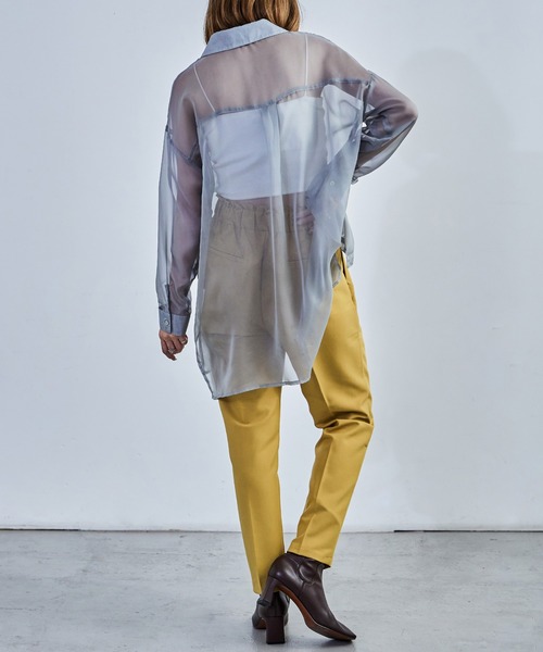 Fashion Letter(ファッションレター)の「【10色展開】ハイウエストテーパードタックスラックス ハイウエスト レディース 低身長 タック(スラックス・レディース・ブラウン系その他/グレイッシュベージュ/ブラック/グレー/イエロー/オレンジ/ネイビー/ピンク/グリーン/ブラウン・M)」の12枚目の写真