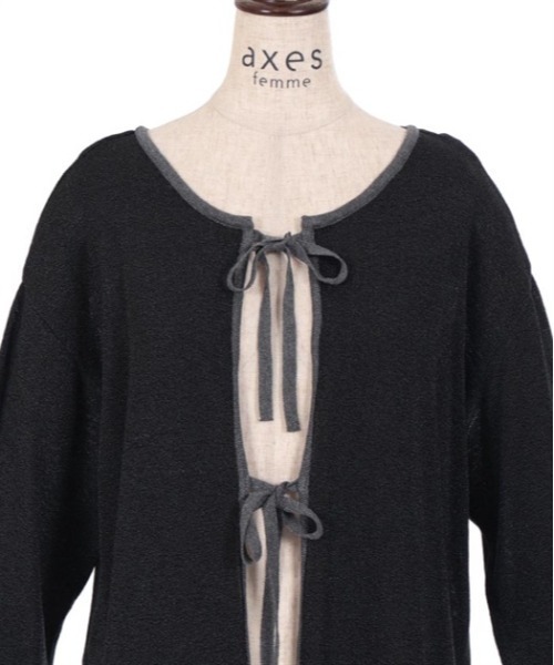 axes femme（アクシーズファム）の「前後２ＷＡＹ線画プリントニット（ニット/セーター・レディース・ブラック/グレイッシュベージュ/ホワイト・FREE）」の10枚目の写真