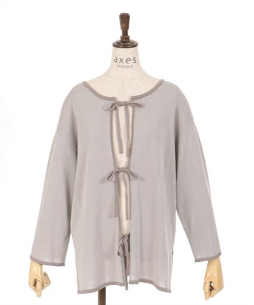 axes femme（アクシーズファム）の「前後２ＷＡＹ線画プリントニット（ニット/セーター・レディース・ブラック/グレイッシュベージュ/ホワイト・FREE）」の15枚目の写真