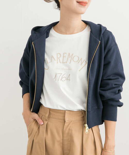URBAN RESEARCH DOORS(アーバンリサーチドアーズ)の「ロゴプリント+刺しゅうロンT-SHIRTS(Tシャツ/カットソー・レディース・チャコールグレー/オフホワイト/ホワイト系その他・MEDIUM)」の9枚目の写真