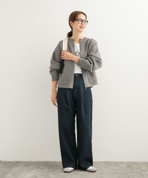 URBAN RESEARCH DOORS(アーバンリサーチドアーズ)の「ロゴプリント+刺しゅうロンT-SHIRTS(Tシャツ/カットソー・レディース・チャコールグレー/オフホワイト/ホワイト系その他・MEDIUM)」の14枚目の写真