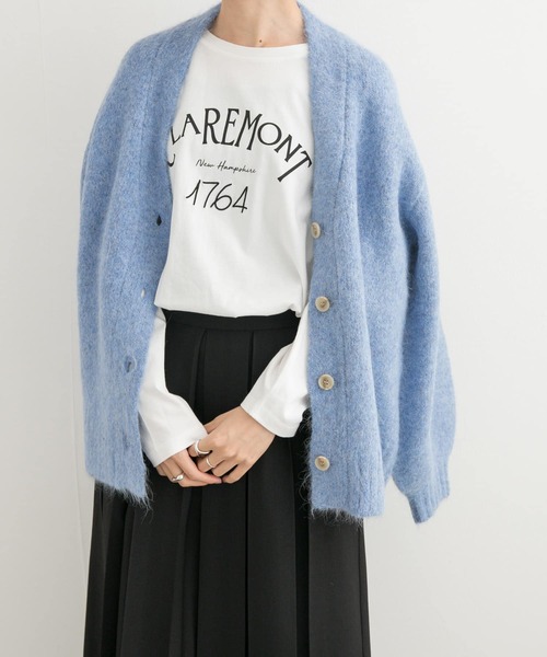 URBAN RESEARCH DOORS(アーバンリサーチドアーズ)の「ロゴプリント+刺しゅうロンT-SHIRTS(Tシャツ/カットソー・レディース・チャコールグレー/オフホワイト/ホワイト系その他・MEDIUM)」の19枚目の写真