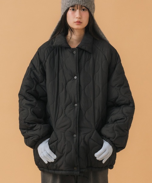 セール】《hideka select》キルティング裏ボアジャケット / 秋服 冬服