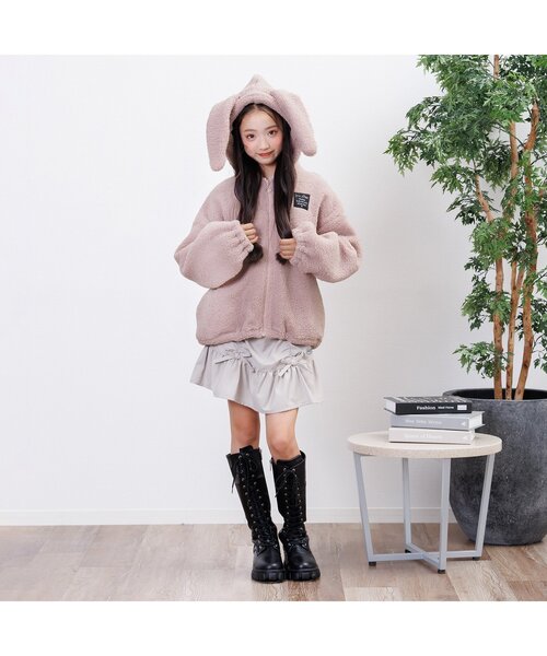 algy(アルジー)の「ウサミミボアパーカー(ブルゾン・キッズ・ブラック/ピンク/オフホワイト・SMALL/MEDIUM/X-SMALL/XX-SMALL)」の19枚目の写真