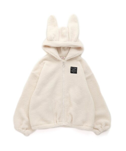 algy(アルジー)の「ウサミミボアパーカー(ブルゾン・キッズ・ブラック/ピンク/オフホワイト・SMALL/MEDIUM/X-SMALL/XX-SMALL)」の18枚目の写真