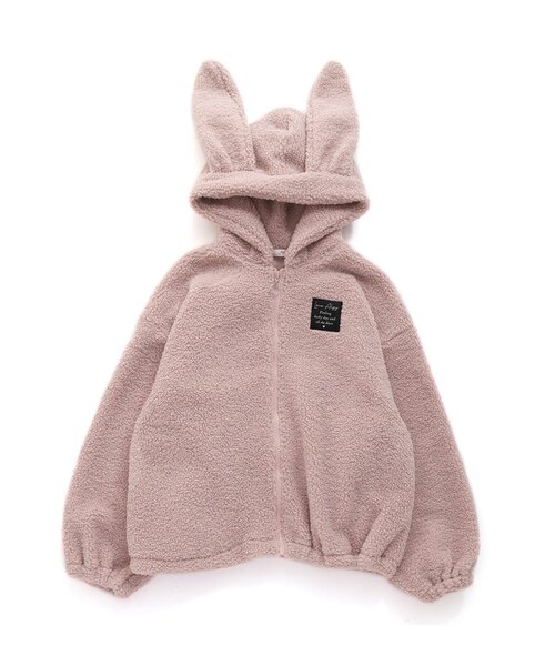 algy(アルジー)の「ウサミミボアパーカー(ブルゾン・キッズ・ブラック/ピンク/オフホワイト・SMALL/MEDIUM/X-SMALL/XX-SMALL)」の11枚目の写真