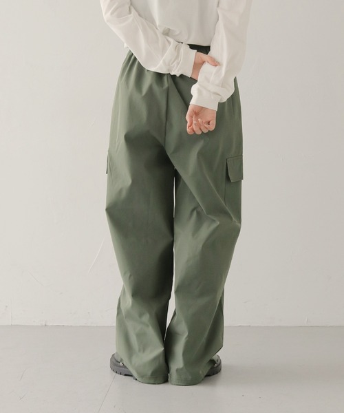 HER CLOSET(ハークローゼット)の「 【HER CLOSET】ワイドパラシュートカーゴパンツ WIDE PARACHUTE CARGO PANTS(カーゴパンツ・レディース・チャコール/カーキ/ブラック・FREE)」の16枚目の写真