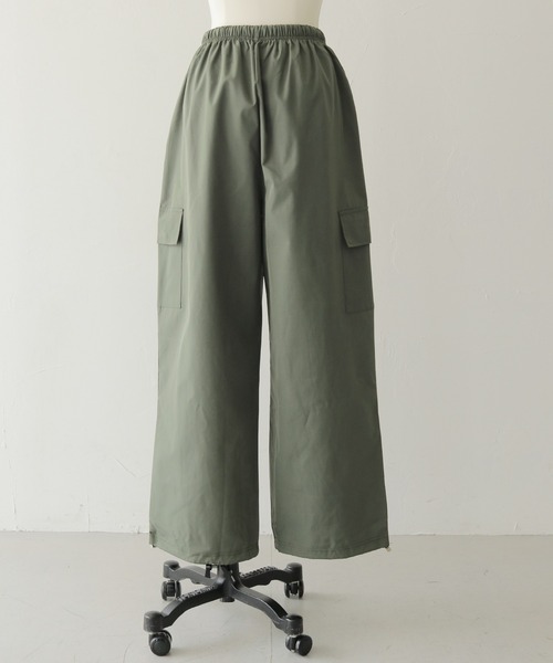 HER CLOSET(ハークローゼット)の「 【HER CLOSET】ワイドパラシュートカーゴパンツ WIDE PARACHUTE CARGO PANTS(カーゴパンツ・レディース・チャコール/カーキ/ブラック・FREE)」の9枚目の写真