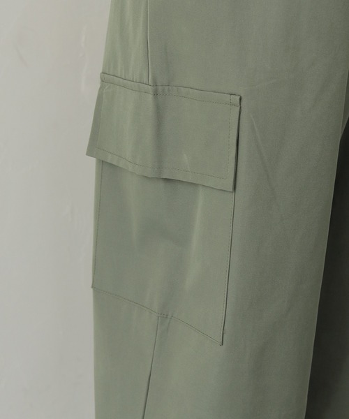HER CLOSET(ハークローゼット)の「 【HER CLOSET】ワイドパラシュートカーゴパンツ WIDE PARACHUTE CARGO PANTS(カーゴパンツ・レディース・チャコール/カーキ/ブラック・FREE)」の6枚目の写真