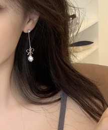 リボンデザインピアス
