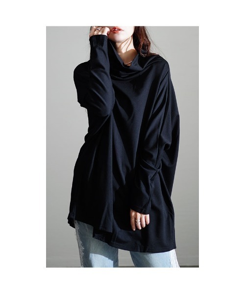 Sawa a la mode(サワアラモード)の「オフタートルカットソー(Tシャツ/カットソー・レディース・ブラック/グレー・FREE)」の20枚目の写真