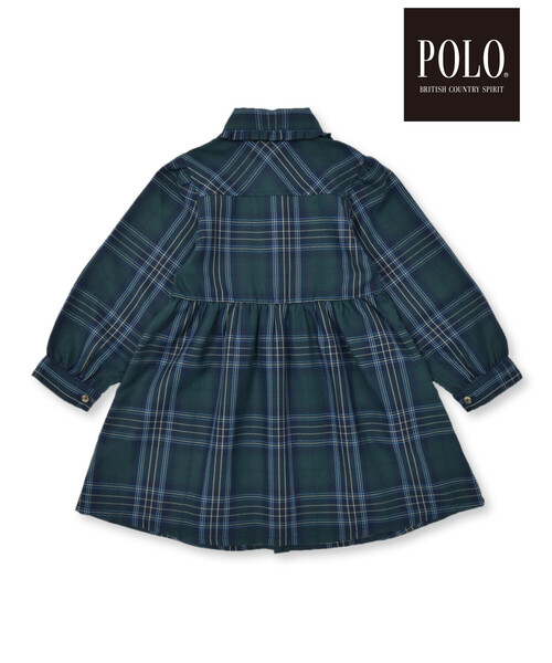 SLAP SLIP（スラップスリップ）の「【POLO BCS(ポロ・ビーシーエス)×SLAP SLIPコラボ】【お揃い】チェック襟付きフレアワンピース(80~140cm)（ワンピース・キッズ・グリーン系その他/レッド系その他・100cm/90cm/80ｃｍ/110cm/130cm/120cm/140cm）」の13枚目の写真
