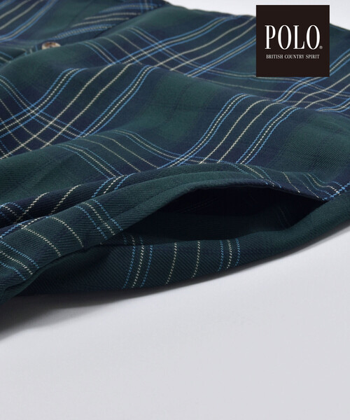 SLAP SLIP（スラップスリップ）の「【POLO BCS(ポロ・ビーシーエス)×SLAP SLIPコラボ】【お揃い】チェック襟付きフレアワンピース(80~140cm)（ワンピース・キッズ・グリーン系その他/レッド系その他・100cm/90cm/80ｃｍ/110cm/130cm/120cm/140cm）」の6枚目の写真