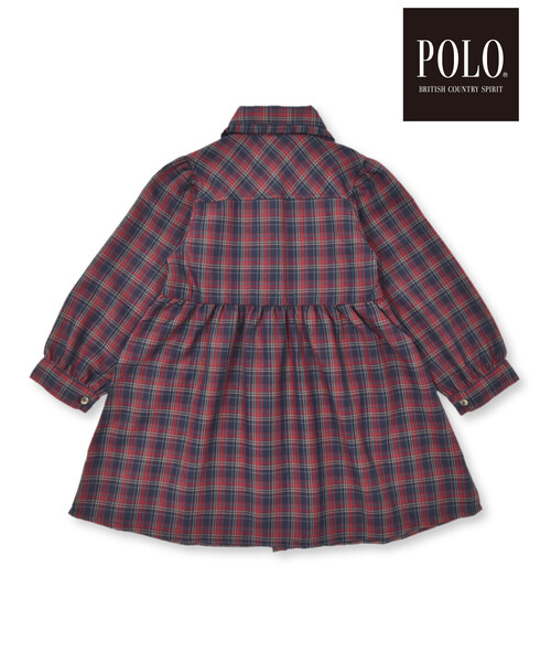SLAP SLIP（スラップスリップ）の「【POLO BCS(ポロ・ビーシーエス)×SLAP SLIPコラボ】【お揃い】チェック襟付きフレアワンピース(80~140cm)（ワンピース・キッズ・グリーン系その他/レッド系その他・100cm/90cm/80ｃｍ/110cm/130cm/120cm/140cm）」の8枚目の写真